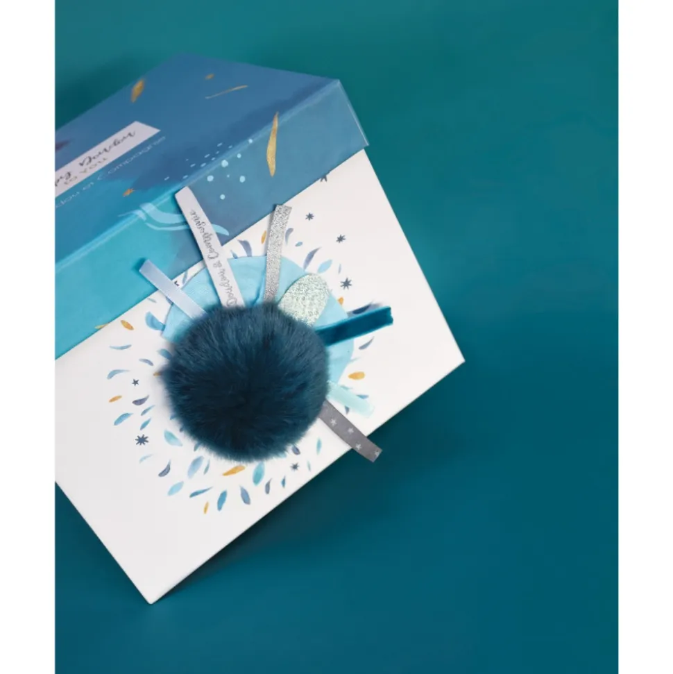 Peluche bébé happy pop pompon paon