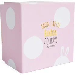 Peluche bébé lapin bonbon 20 cm rose