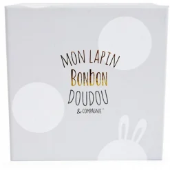 Peluche bébé lapin bonbon 20 cm taupe
