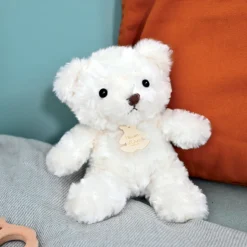 Peluche bébé ours calin ivoire 21 cm
