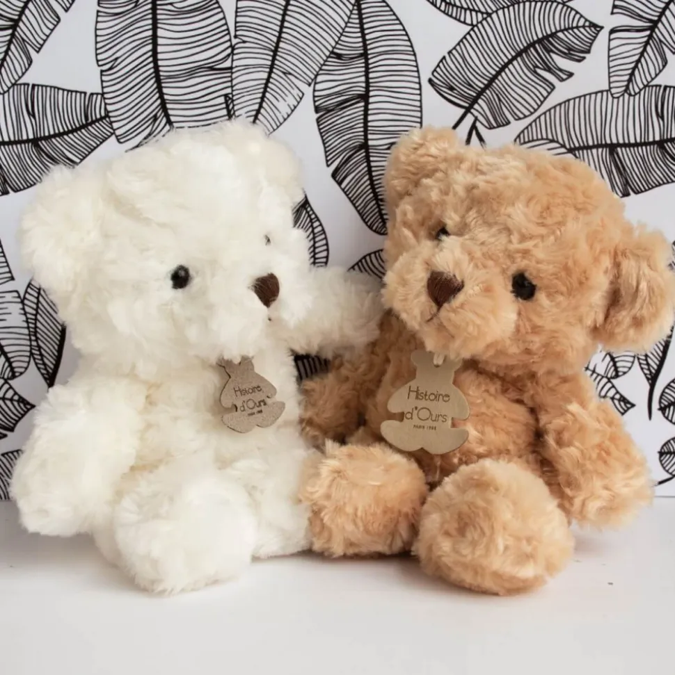 Peluche bébé ours calin ivoire 21 cm