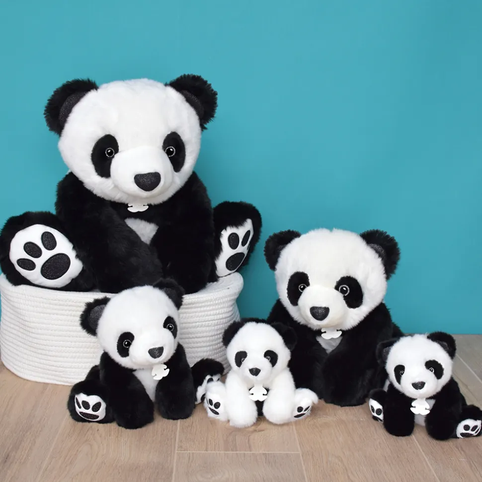 Peluche bébé panda so chic noir 35 cm
