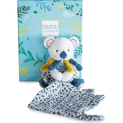 Peluche bébé pantin avec doudou yoca le koala
