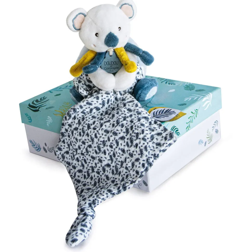 Peluche bébé pantin avec doudou yoca le koala