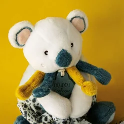 Peluche bébé pantin avec doudou yoca le koala