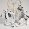 Peluche bébé pantin avec doudou panda attrape-rêve