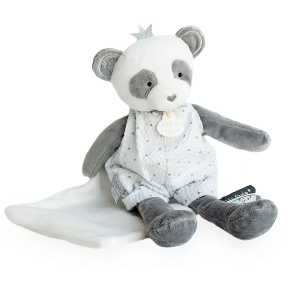 Peluche bébé pantin avec doudou panda attrape-rêve