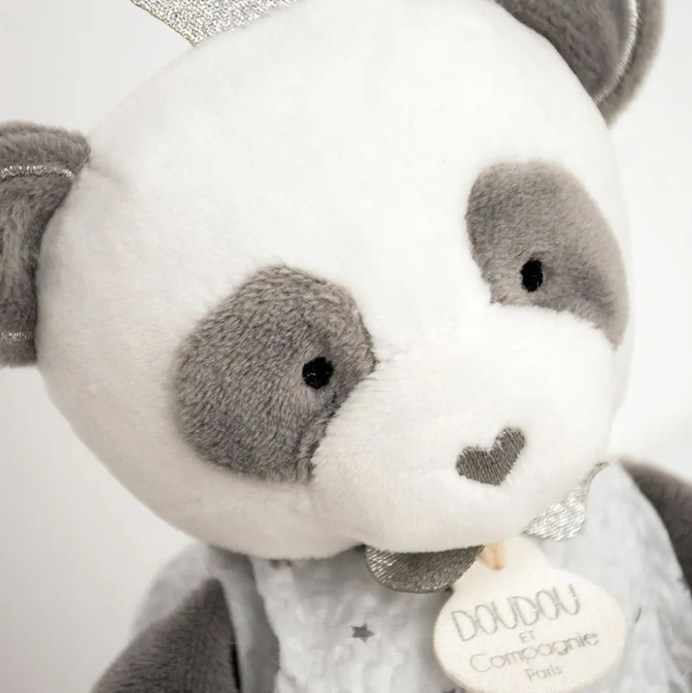 Peluche bébé pantin avec doudou panda attrape-rêve