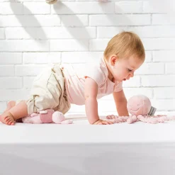 Peluche bébé pieuvre lapidou rose