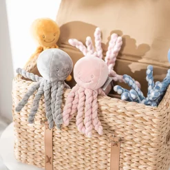 Peluche bébé pieuvre lapidou rose