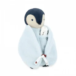 Peluche à bisous pingouin bleu