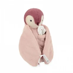 Peluche à bisous pingouin rose