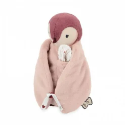 Peluche à bisous pingouin rose