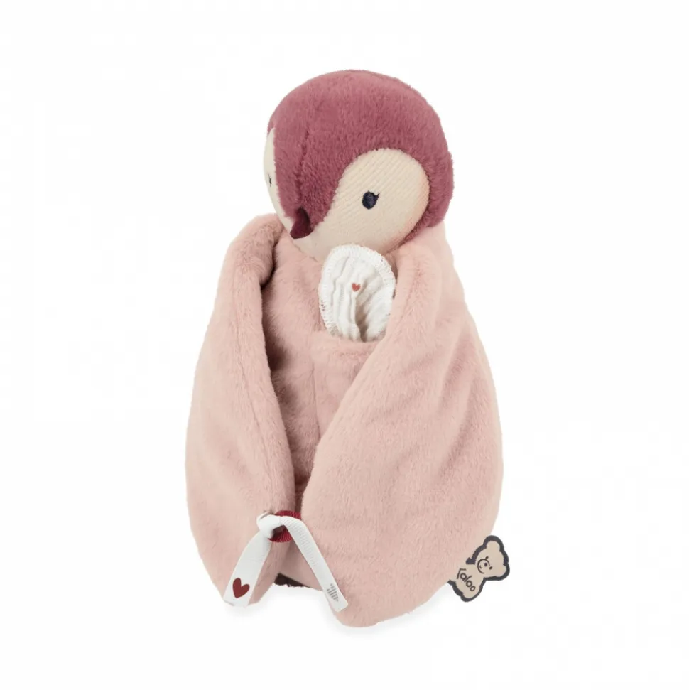 Peluche à bisous pingouin rose