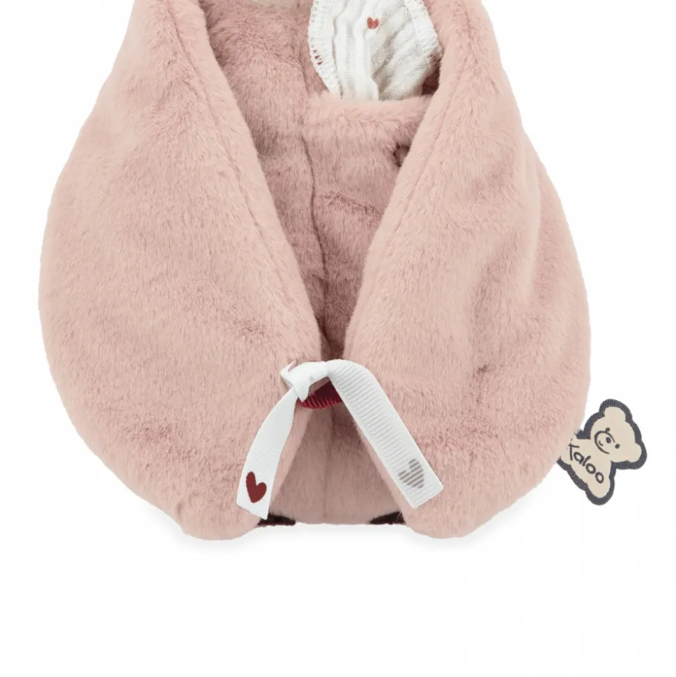 Peluche à bisous pingouin rose