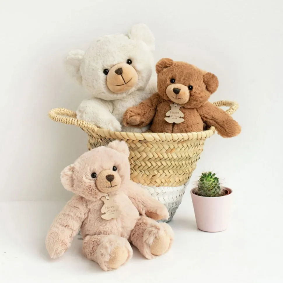 Peluche calin'ours beige 35 cm