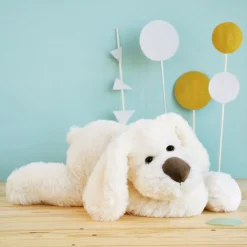 Peluche chien cookie blanc 50 cm