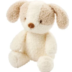 Peluche chien teddy bouclette 24cm ecru