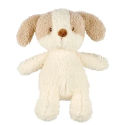 Peluche chien teddy bouclette 24cm ecru