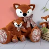 Peluche copains câlins renard orange 60 cm