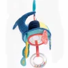 Peluche d'activité baleine à suspendre bleu