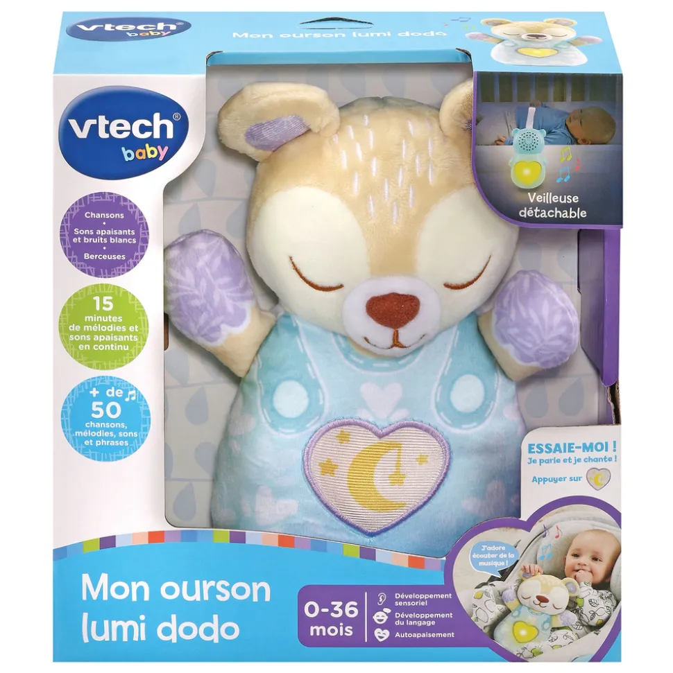 Peluche d'activité mon ourson lumi dodo