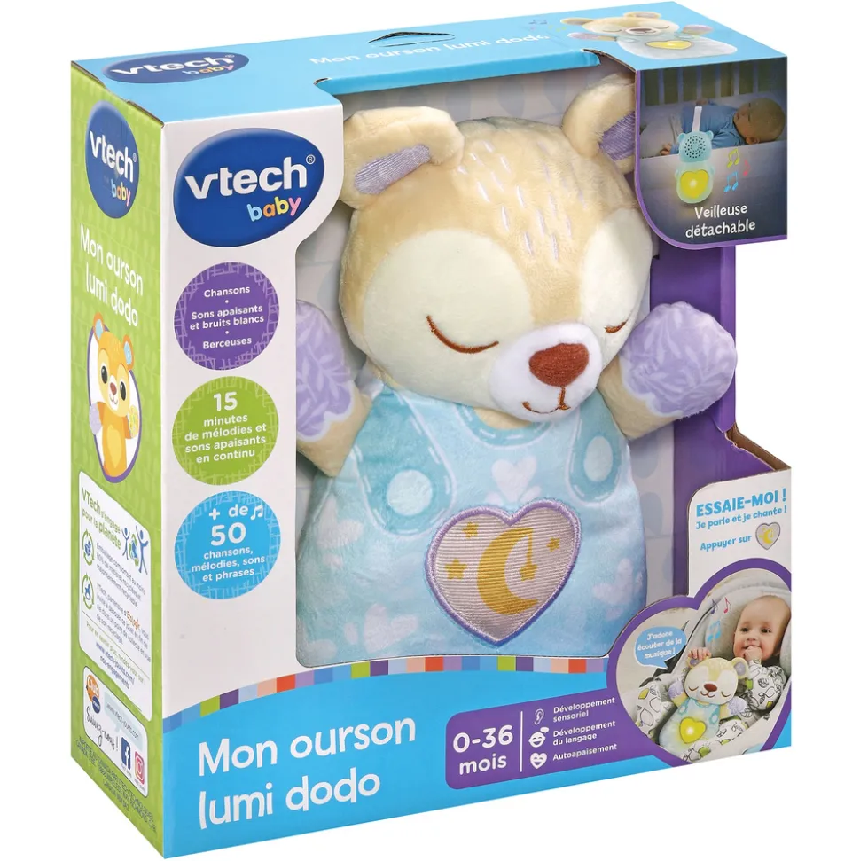 Peluche d'activité mon ourson lumi dodo