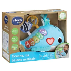 Peluche d'activité océane, ma baleine musicale
