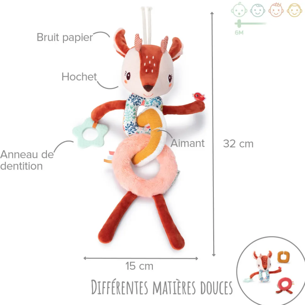 Peluche d'activités sensorielles stella
