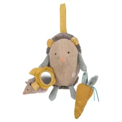Peluche d'activités à suspendre trois petits lapins - hérisson