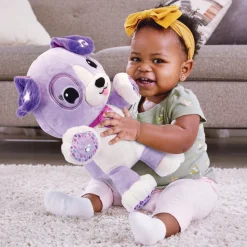 Peluche d'activité violette, mon amie pattes magiques