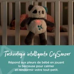 Peluche d'aide au sommeil rechargeable grofriend - pippo le panda