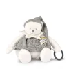 Peluche d'éveil ours 30 cm argent