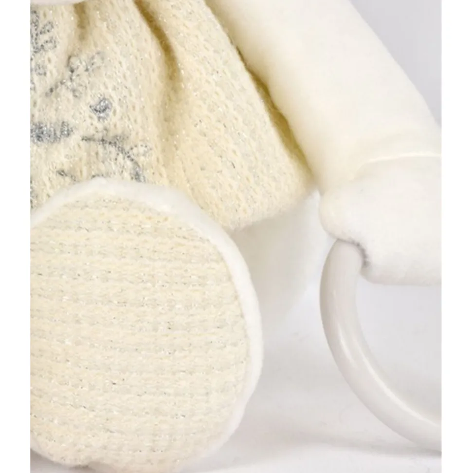 Peluche d'éveil ours 30 cm blanc