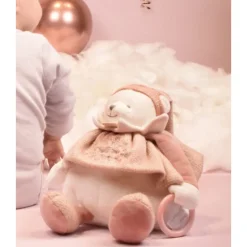 Peluche d'éveil ours 30 cm rose