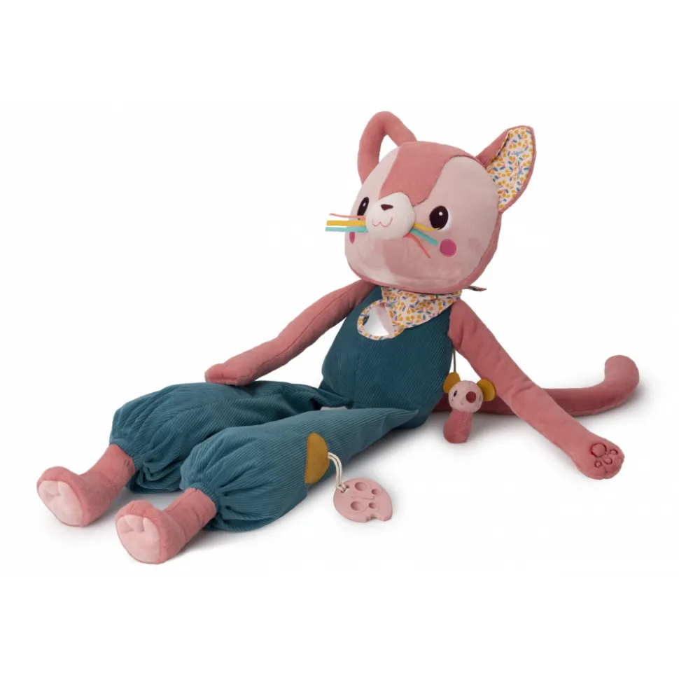 Peluche géante d'activités jeanne le chat