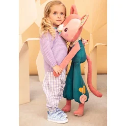 Peluche géante d'activités jeanne le chat
