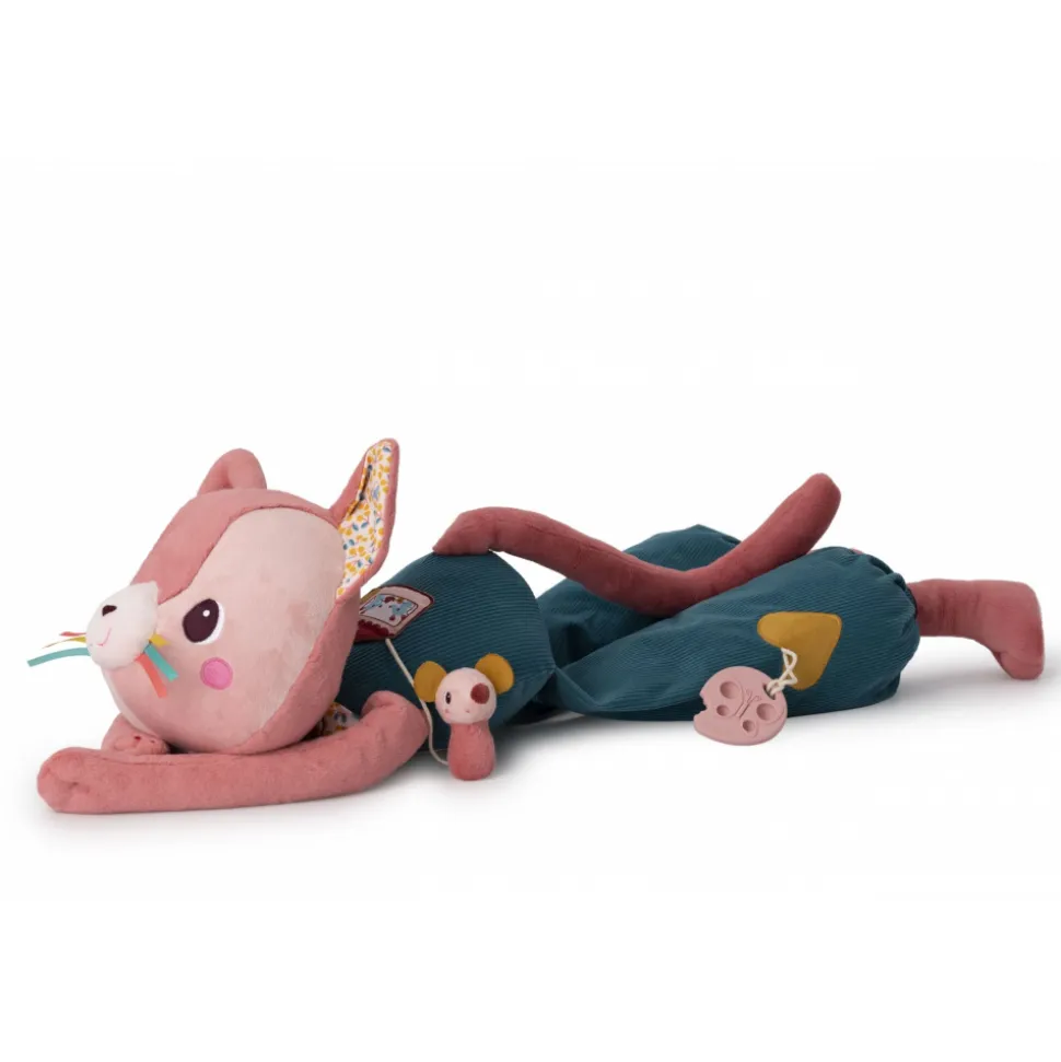Peluche géante d'activités jeanne le chat