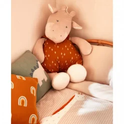 Peluche géante girafe moutarde - 80 cm
