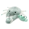 Peluche géante les ptipotos crabe et son bébé cassecou menthe