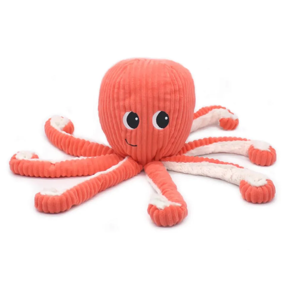 Peluche géante les ptipotos pieuvre et son bébé filou corail
