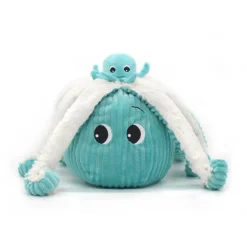 Peluche géante les ptipotos pieuvre et son bébé filou aqua