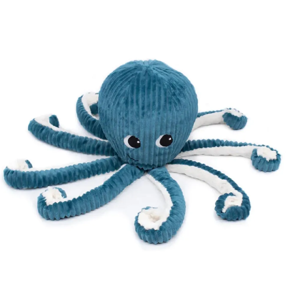 Peluche géante les ptipotos pieuvre et son bébé filou bleu