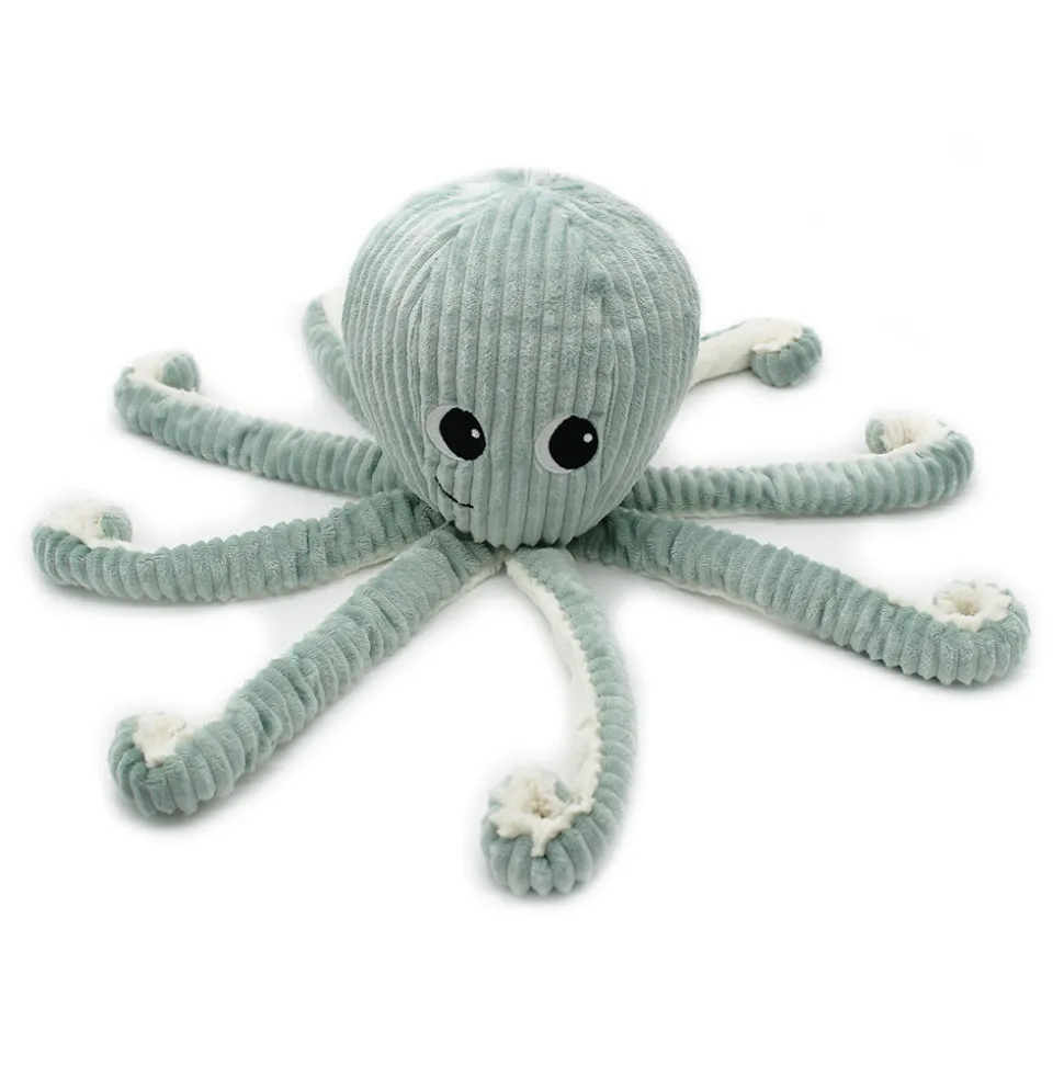 Peluche géante les ptipotos pieuvre et son bébé filou menthe