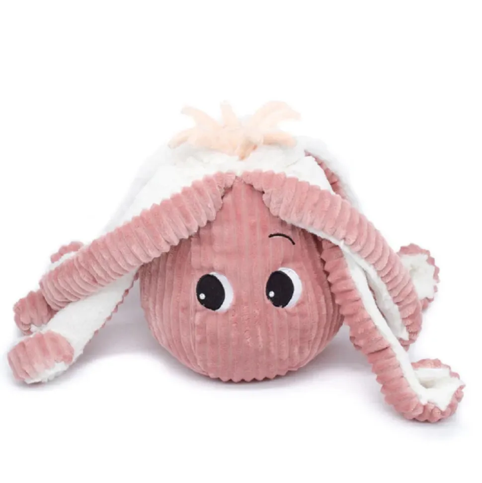 Peluche géante les ptipotos pieuvre et son bébé filou rose
