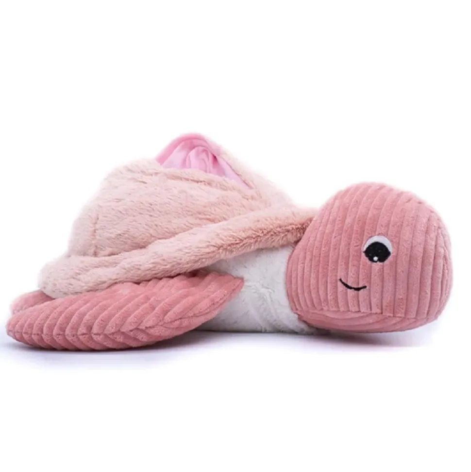 Peluche géante les ptipotos tortue sauvenou rose