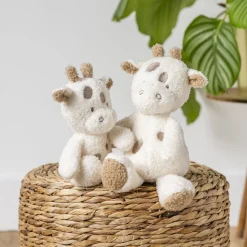 Peluche girafe teddy bouclette 24cm ecru
