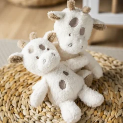 Peluche girafe teddy bouclette 24cm ecru