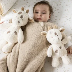 Peluche girafe teddy bouclette 24cm ecru