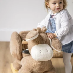 Peluche girafe teddy bouclette 24cm ecru